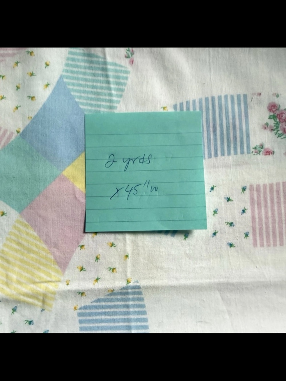 VTG Spring Industries Wedding Ring Cheaters Quilt Cotton Fabric Pastels 2 yards - Picture 10 of 11